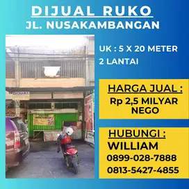 JUAL RUKO JL NUSAKAMBANGAN DEPAN MTC MAKASSAR