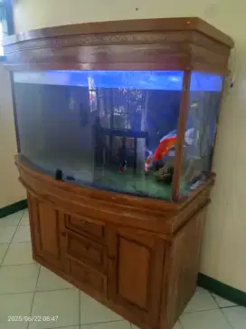 Jual AQUARIUM dengan 5 Rak Full Jati / Full Kayu Jati