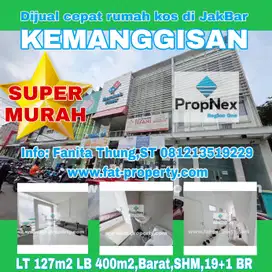 Turun harga!Dijual kos di Kemanggisan Ry,JakBar LT 127m2 LB400m2