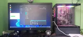 Komputer Gaming Ryzen 5 5600g 16gb/128 Fullset Siap dan monitor 24inc