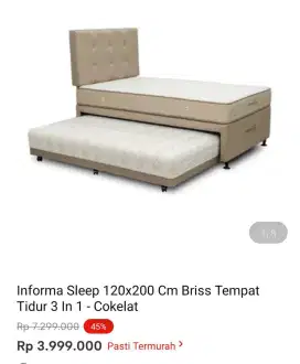 Informa Sleep 120x200 Cm Briss Tempat Tidur 3 in 1 - Cokelat