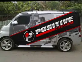 Promosi sticker kaca film one way stiker satu arah branding mobil dll