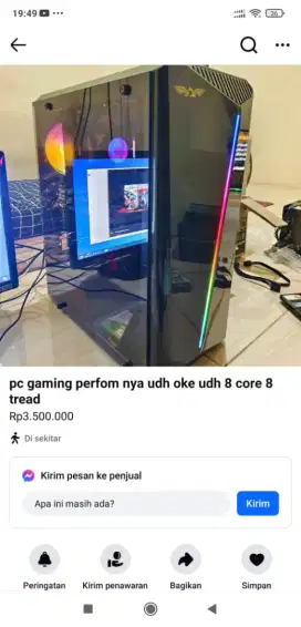 Komputer fullset gaming dan editing