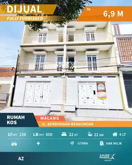 d061 Rumah Kost Full Furnished dan Full Penghuni di Malang