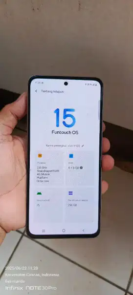 Vivo   Y100 resmi  8+8/256 mlus hp cas biasa NFC ada