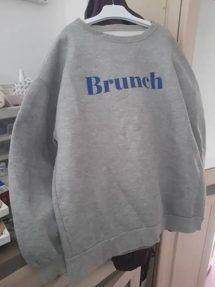 Sweater bahan baby terry yg lembut brunch timbul
