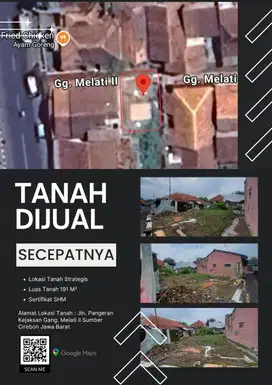Dijual Tanah di Kelurahan Sumber, dekat Pemda Kab Cirebon (Nego)