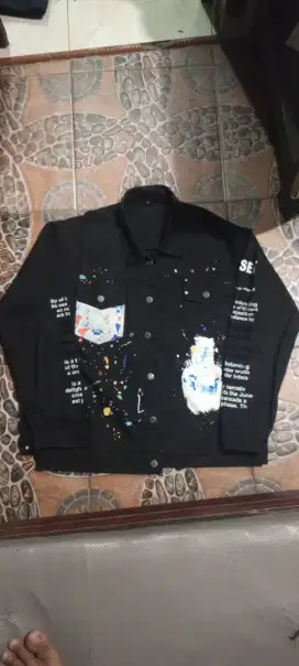 Jaket denim pria/wanita