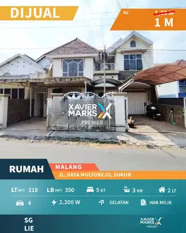 d066 Rumah Luas Terawat Lokasi Strategis Nol Jalan di Mulyorejo Malang