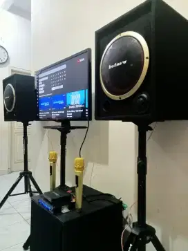 PAKET KARAOKE KUMPLIT 1 SET SUDAH PAKAI TV LG 32 IN ANDROID