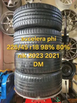 4 pcs ban accelera phi
Ukuran 225/45 r18