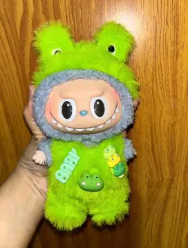 Kostum Baju Labubu The Monster/ Dress Labubu Frog Bulu Hijau Costume