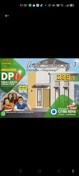 Rumah murah siap huni d CITRA RAYA Tangerang