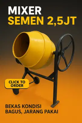Molen Mixer semen 120L kondisi bagus jarang pakai