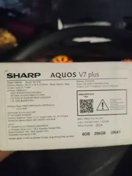 Missi mau Jual Sharp Aquos V7 plus Ram 6-256 lengkap 1jt Monggo Boss