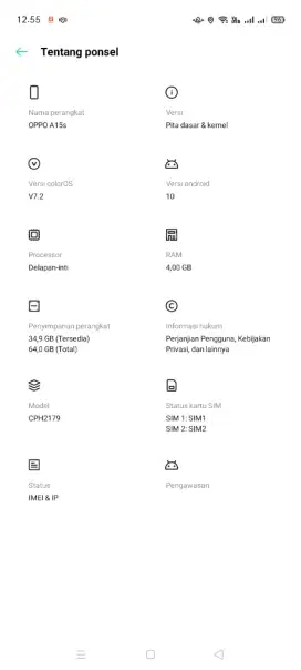 Mau jual Oppo A15 S Ram 4/64