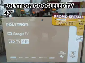 POLYTRON GOOGLE TV 43 LED BISA KREDIT DP 0