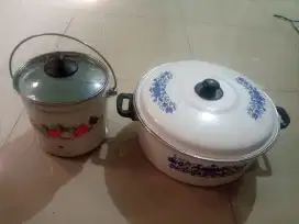 Borong 2 Panci Masak enamel..borongan