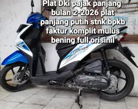 Honda Beat F1 2016 stater halus cw asli Biru putih B dki pajak panjang