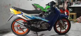 Suzuki satria 2 tak putih biru