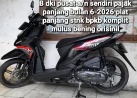 Honda beat Eco 2017 cw asli hitam B dki pusat pajak panjang 1 tahun