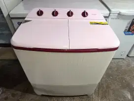 Polytron mesin cuci dua tabung 9 kg ori mulus 90%