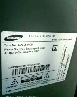 Tv LED Samsung 32 minus bleng