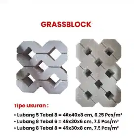 Grasblok beton lubang 5&8