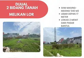 Dijual 2 Bidang tanah Strategis Tengah Kota Bantul