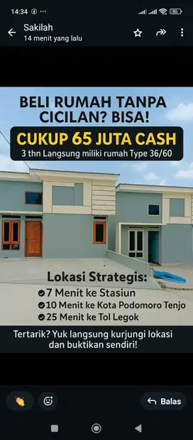Beli Kapling Bonus Rumah