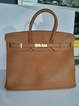 Tas Hermes Arrival Brown Handbag VIP Miror