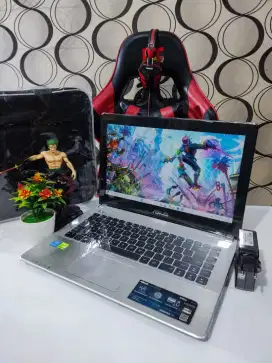 Laptop Asus x450 jam i7 ram 16 SSD 256