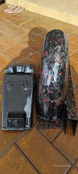 SPAKBOR BELAKANG CARBON KEVLAR & KOLONG CARBON FORGET KAWASAKI NINJA R