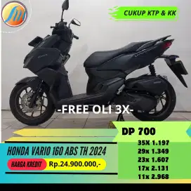 HONDA VARIO 160 ABS TH 2024 FREE KIRIM SEJABODETABEK DAN SIAP PAKAI