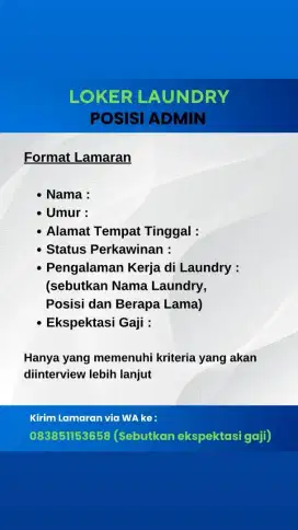 Loker Admin Laundry