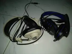 Headset Califon dan headset gaming warna biru
