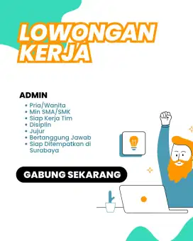 Dicari admin dan staff