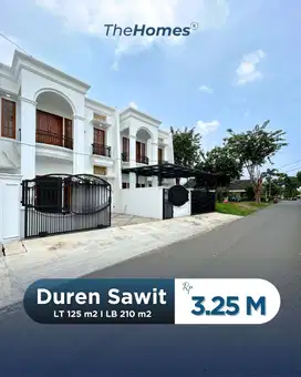 Rumah Baru Siap Huni Akses Lebar 2 Mobil  dekat tol Becakayu