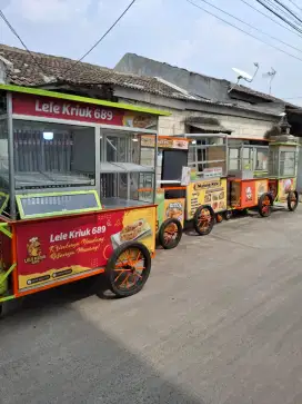 gerobak es buah-buahan/ gorengan/ ayam goreng-bakar/ kopi-indomie/DLL