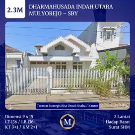 Rumah Dharmahusada Indah Utara Mulyorejo Surabaya Timur dkt Mulyosari