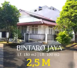 Rumah Hoek Hitung Tanah di Bintaro Sektor 9, Tangsel
