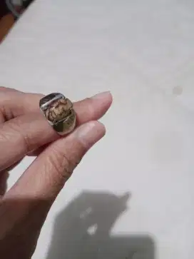 Cincin Batu Bulu Macan/Fosil