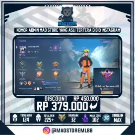 JUAL AKUN ML COD JAKARTA BARAT SKIN NARUTO KOF CHOU DLL