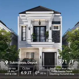 Rumah mewah 2 lantai di Tirtajaya