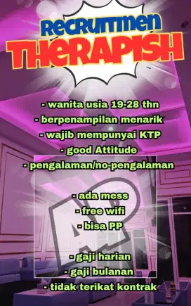 LOKER SPA THERAPIST PEREMPUAN