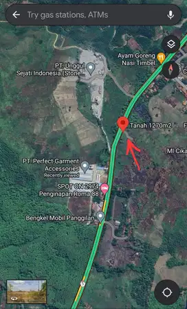 Tanah kecil untuk industri pinggir jalan raya Bandung Cirebon.