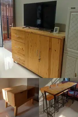 Furniture Meja Tamu, Meja Bar, Lemari Kayu Valet/Jati Belanda