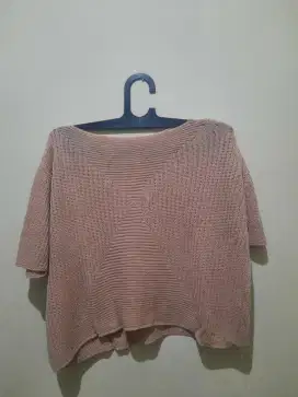 Knitted Top - Atasan Rajut Pink Wanita