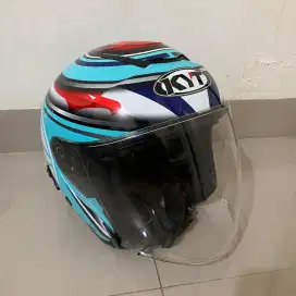 Helm KYT Kyoto Series Motif Aqua Blue SEPERTI BARU