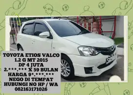 TOYOTA ETIOS VALCO 1.2 G MT 2015 DP 4 JUTA
